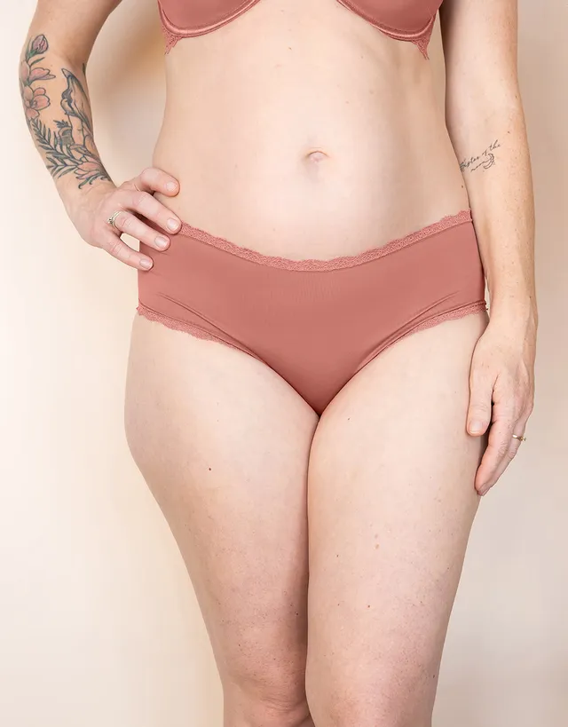 sugarshape-basic-panty-slip-terra-braun-mit-spitze image 1