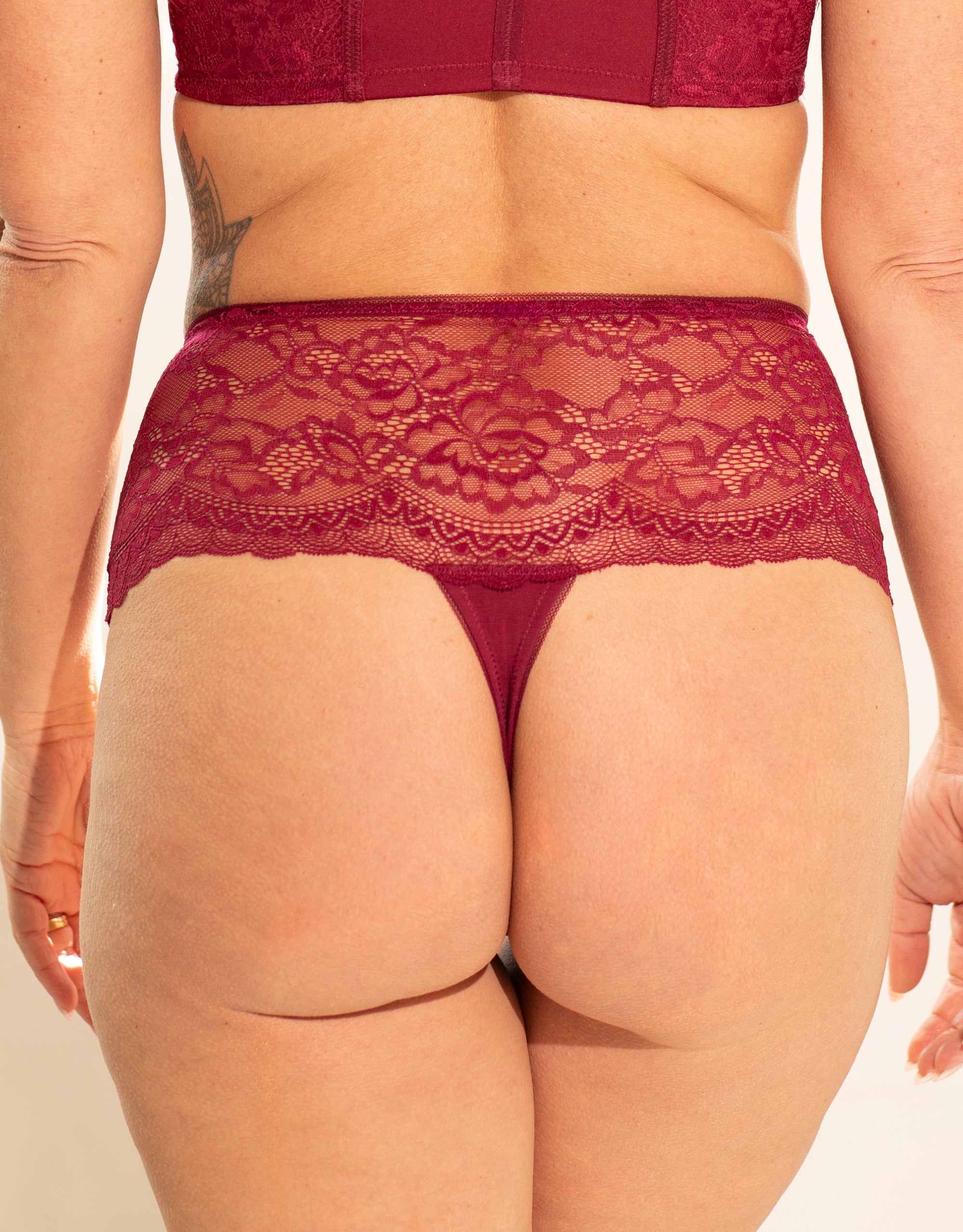 sugarshape-lace-basic-high-string-bordeaux-spitzentanga image 2
