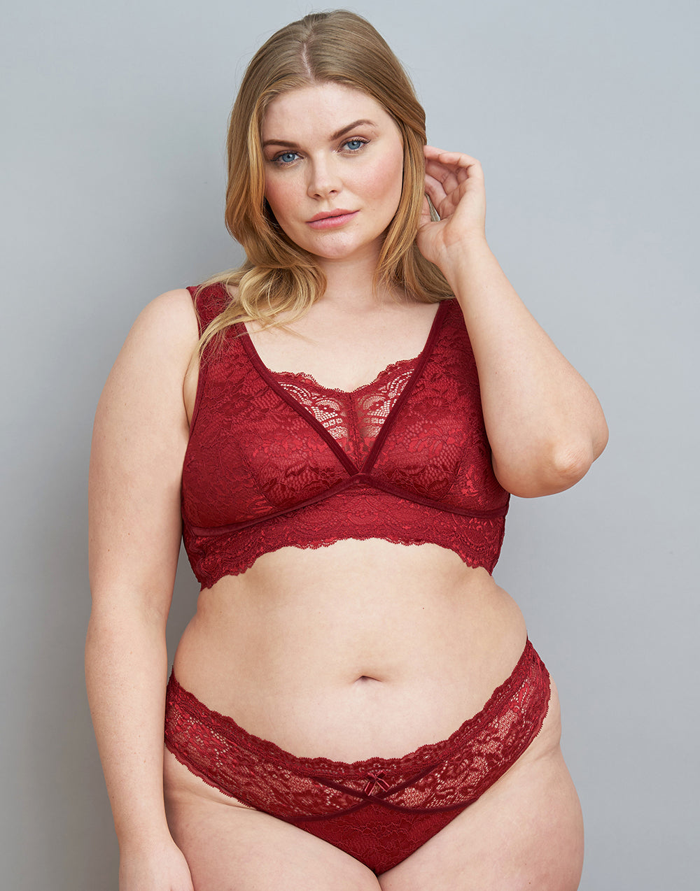 sugarshape-eliana-brazilian-slip-velvet-burgundy-spitze image 3