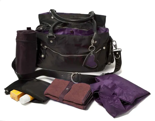 petit-amour-laila-black-wickeltaschen-set-nylon-leder-schwarz image 1