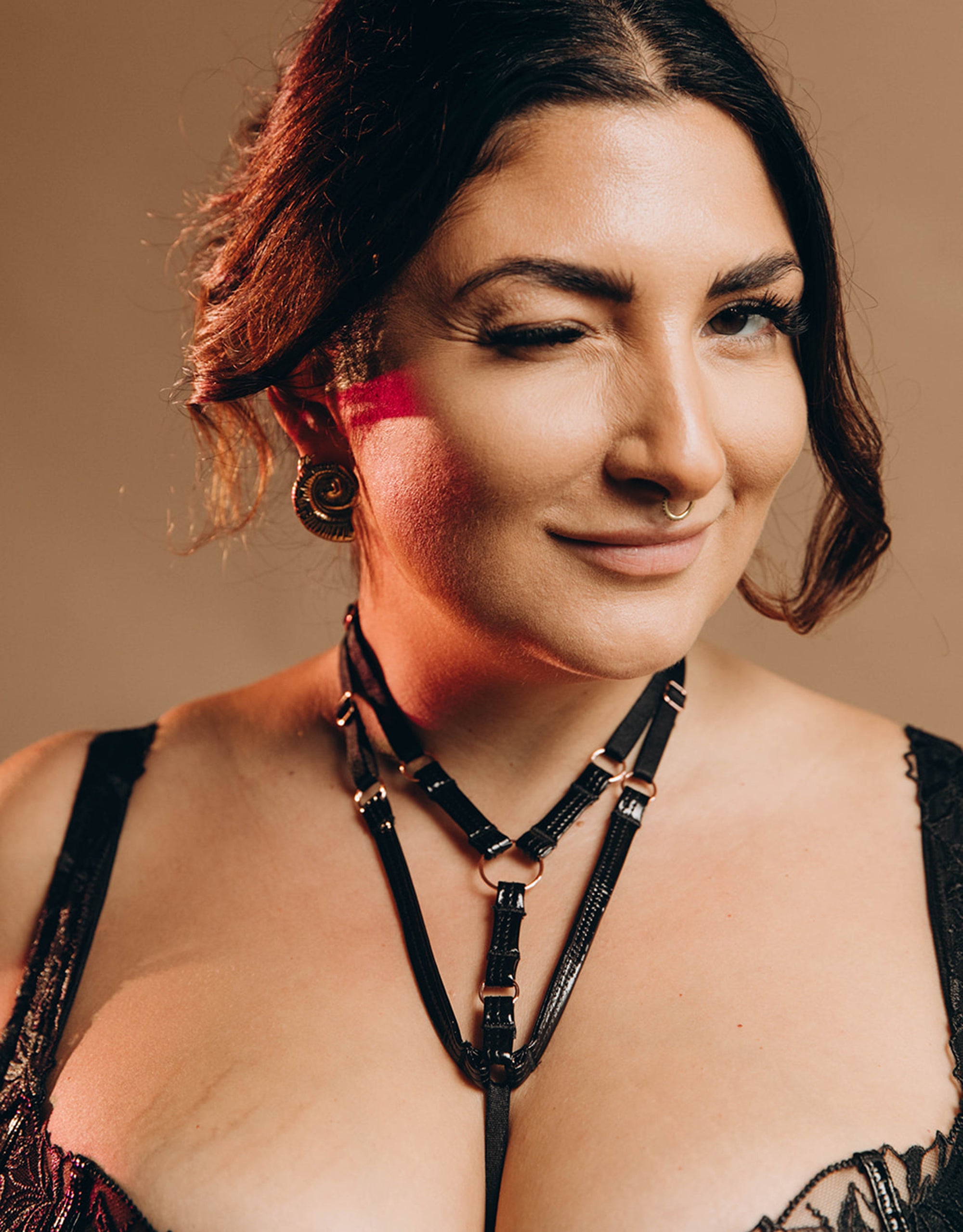 sugarshape-my-pleasure-choker-schwarz-lack-mit-rosegold image 1
