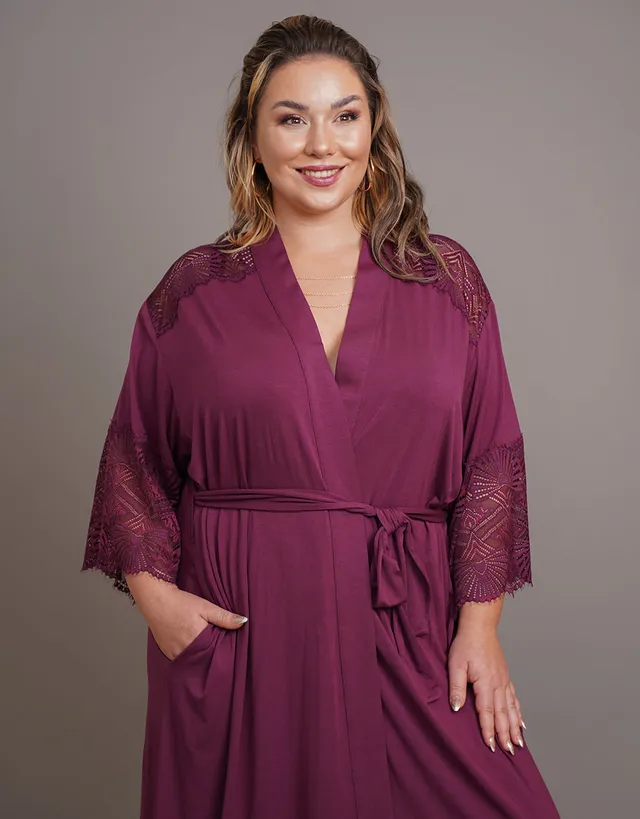 sugarshape-glam-kimono-wine-satinkimono-weinrot-mit-spitze image 1