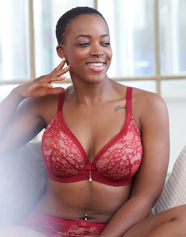sugarshape-valerie-burgundy-plunge-bh-spitze-v-ausschnitt image 1