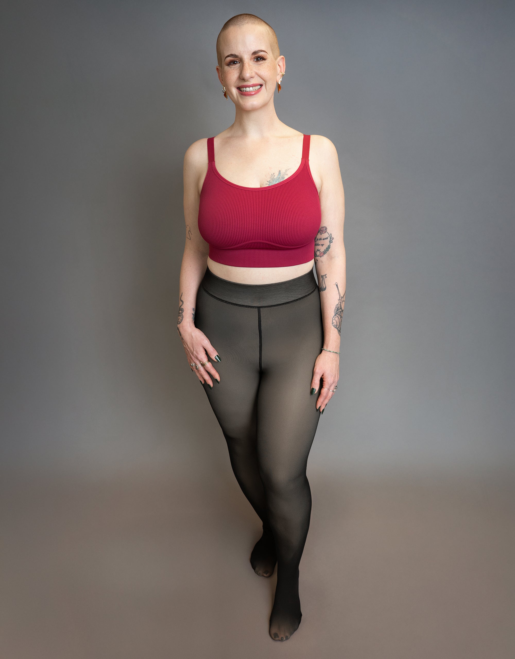 sugarshape-glowtights-thermo-strumpfhose-schwarz-beige-fleece image 6