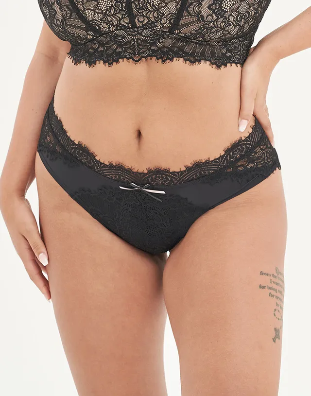 sugarshape-sophia-panty-black-beige-schleife image 1