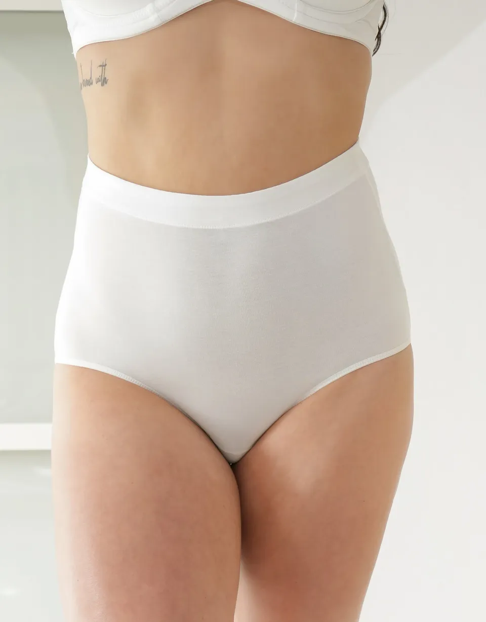 sugarshape-cozy-high-waist-panty-basic-ivory-modal image 1