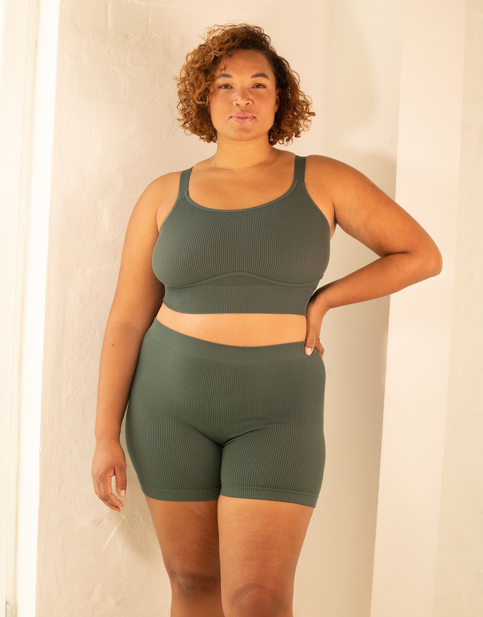 sugarshape-freeda-high-waist-shorts-2er-black-olive image 6