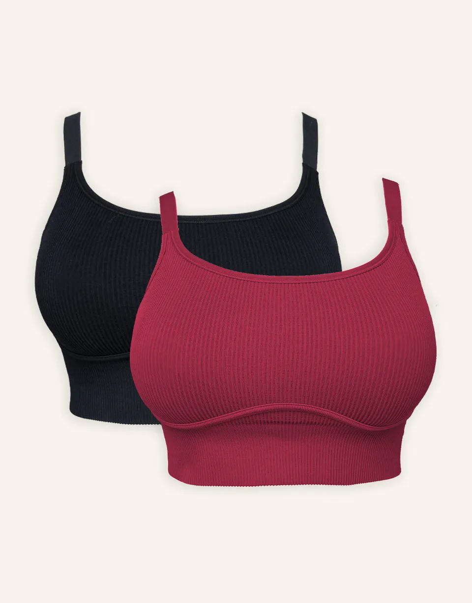sugarshape-freeda-bustier-set-2x-schwarz-bordeaux-nahtlos image 1