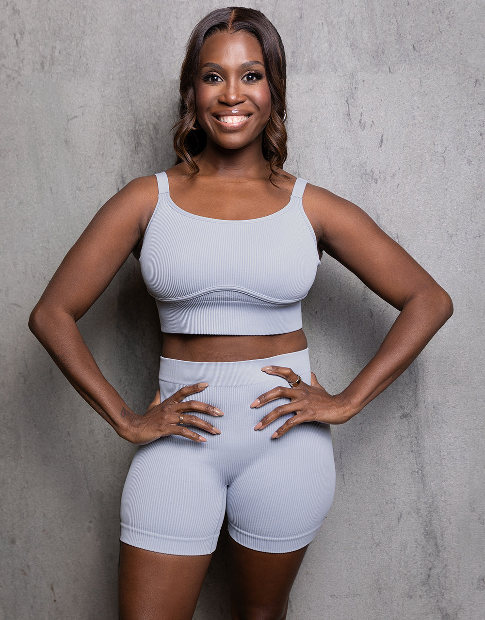 sugarshape-freeda-high-waist-shorts-iceblue-nahtlos image 3