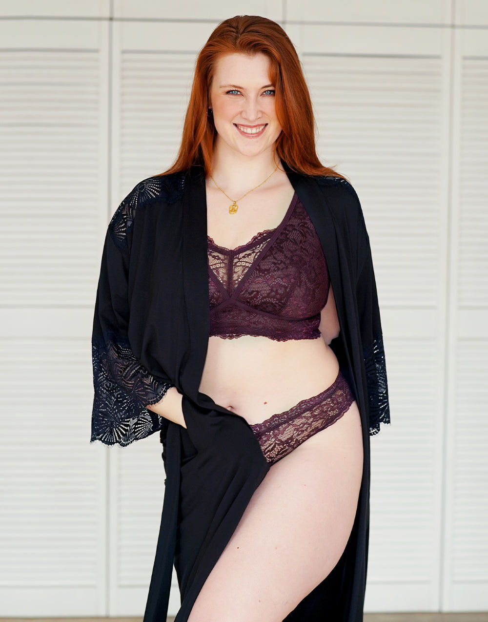 sugarshape-glam-kimono-black-morgenmantel-spitze image 7