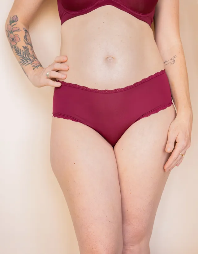 sugarshape-basic-panty-bordeaux-slip-mit-spitze-bequem image 1