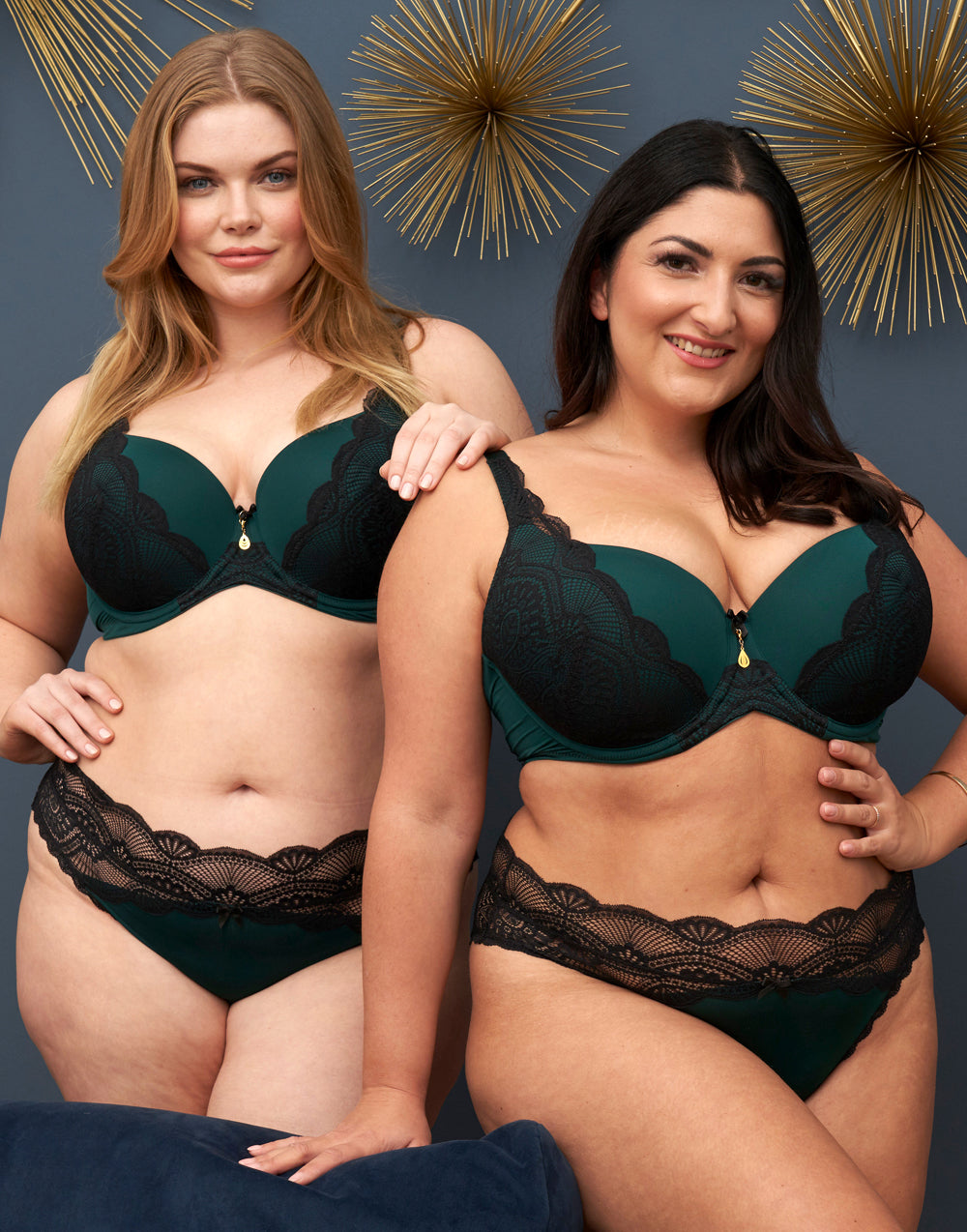 sugarshape-pure-divine-peacock-spitzen-bh-dunkelgr-n-wattiert image 4