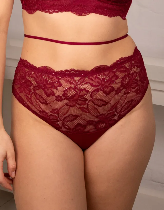 sugarshape-glam-high-string-slip-bordeaux-spitze-mit-strap image 1