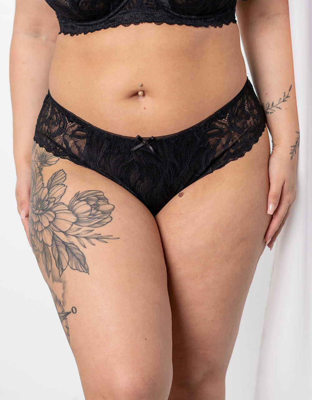 sugarshape-cariba-panty-spitzenslip-schwarz-mit-schleife image 1