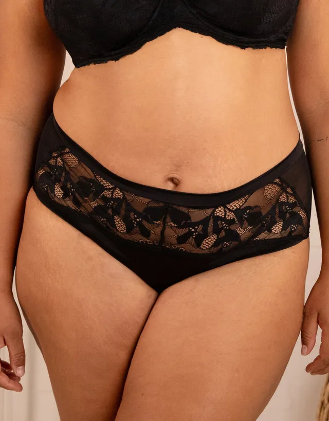sugarshape-gracy-high-panty-black-spitzenslip-mikrofaser image 1