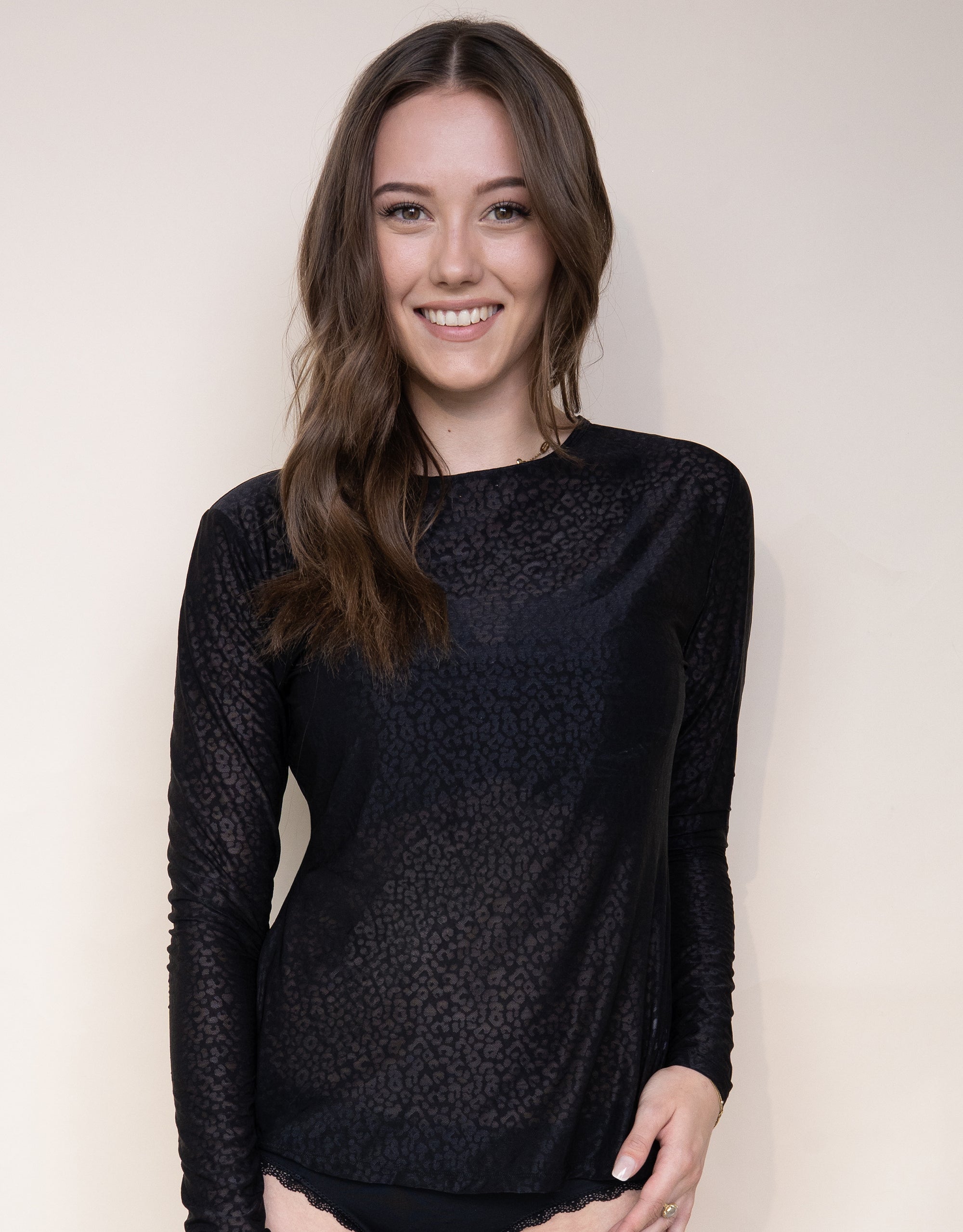 sugarshape-jive-langarmshirt-leo-black-transparent image 2