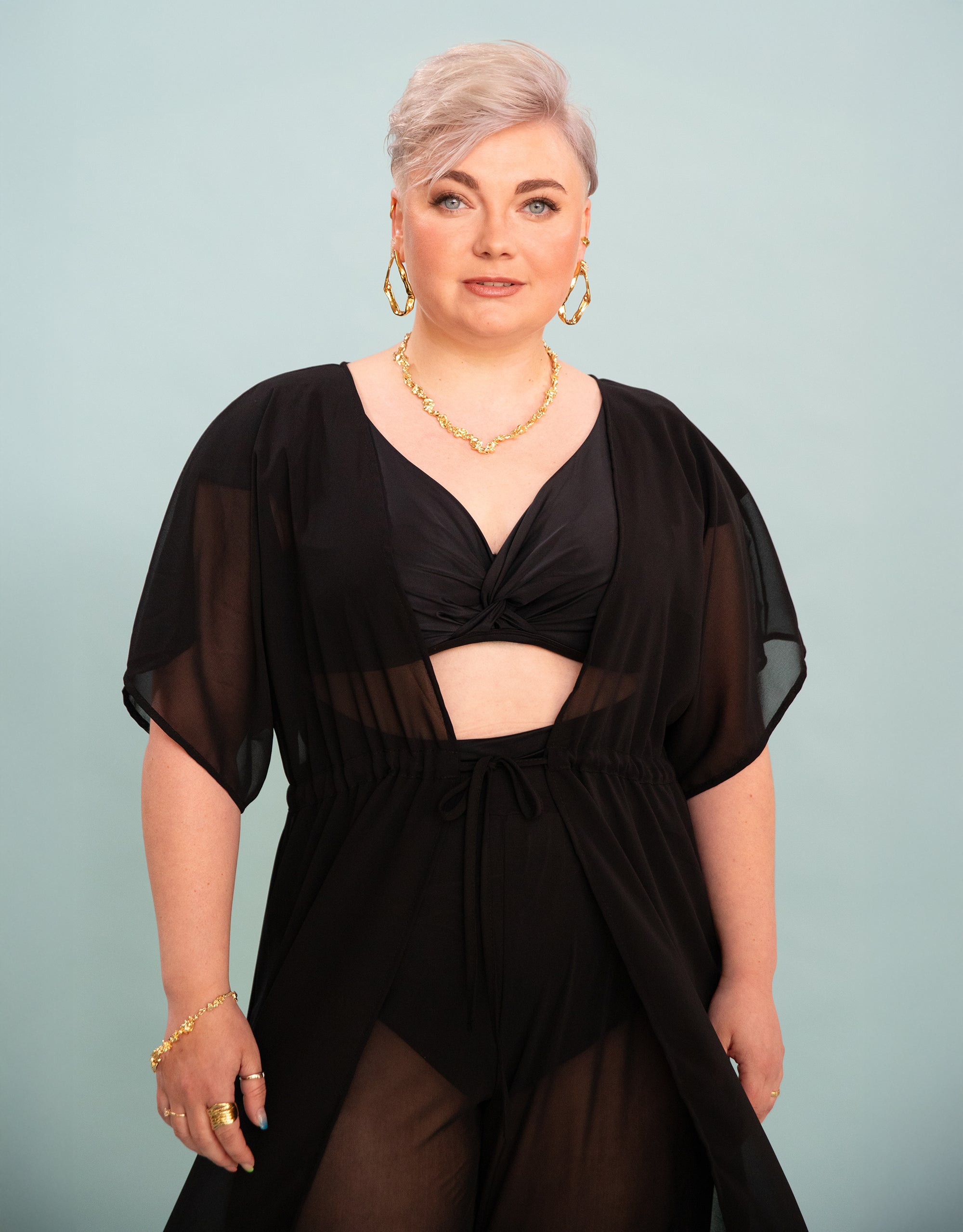 sugarshape-cozy-sheer-kleid-transparent-schwarz-130cm image 7