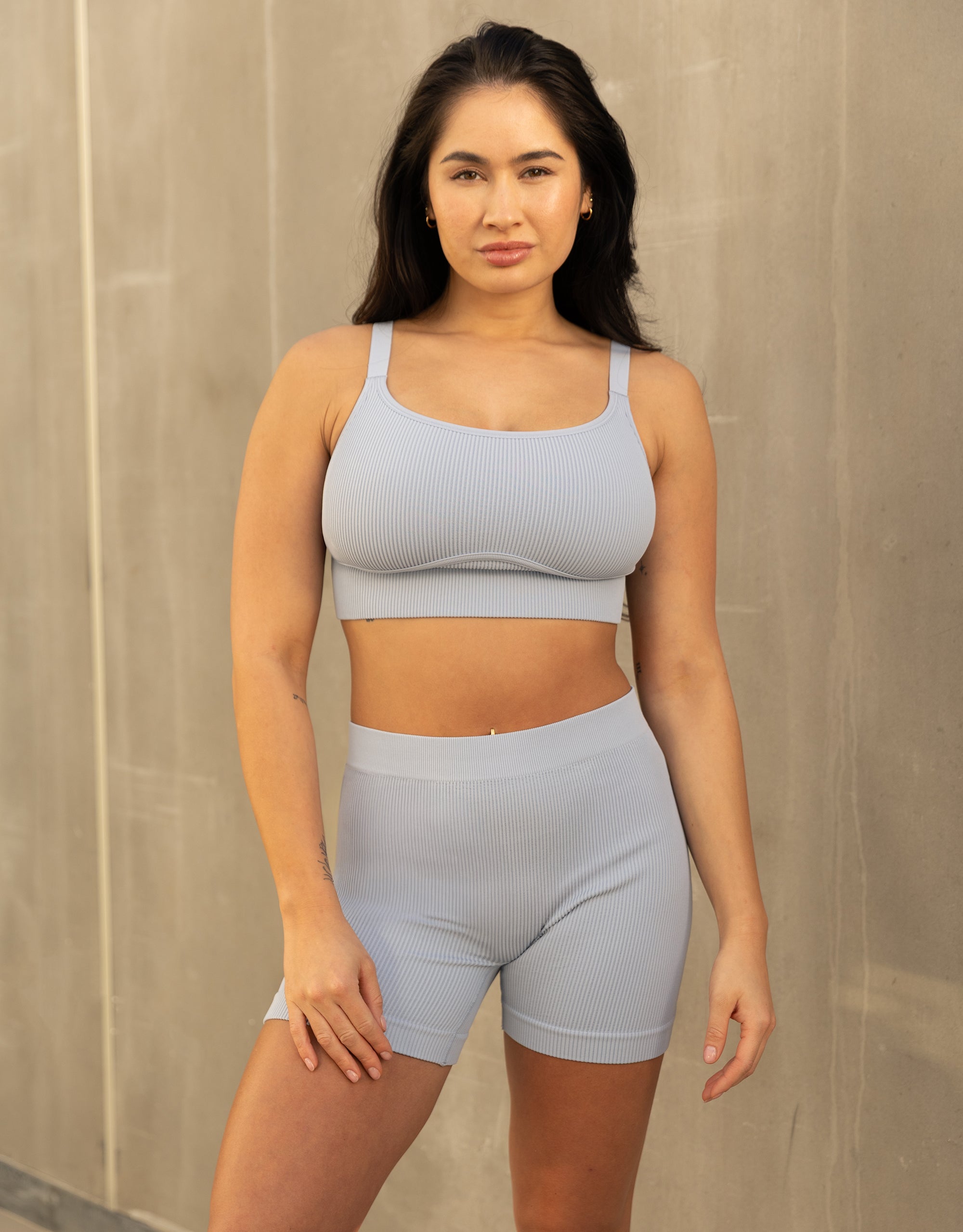 sugarshape-freeda-high-waist-shorts-iceblue-nahtlos image 4