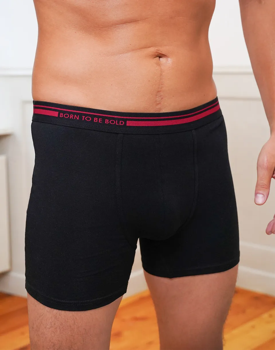 sugarshape-basic-boxershorts-black-bordeaux-baumwolle image 1