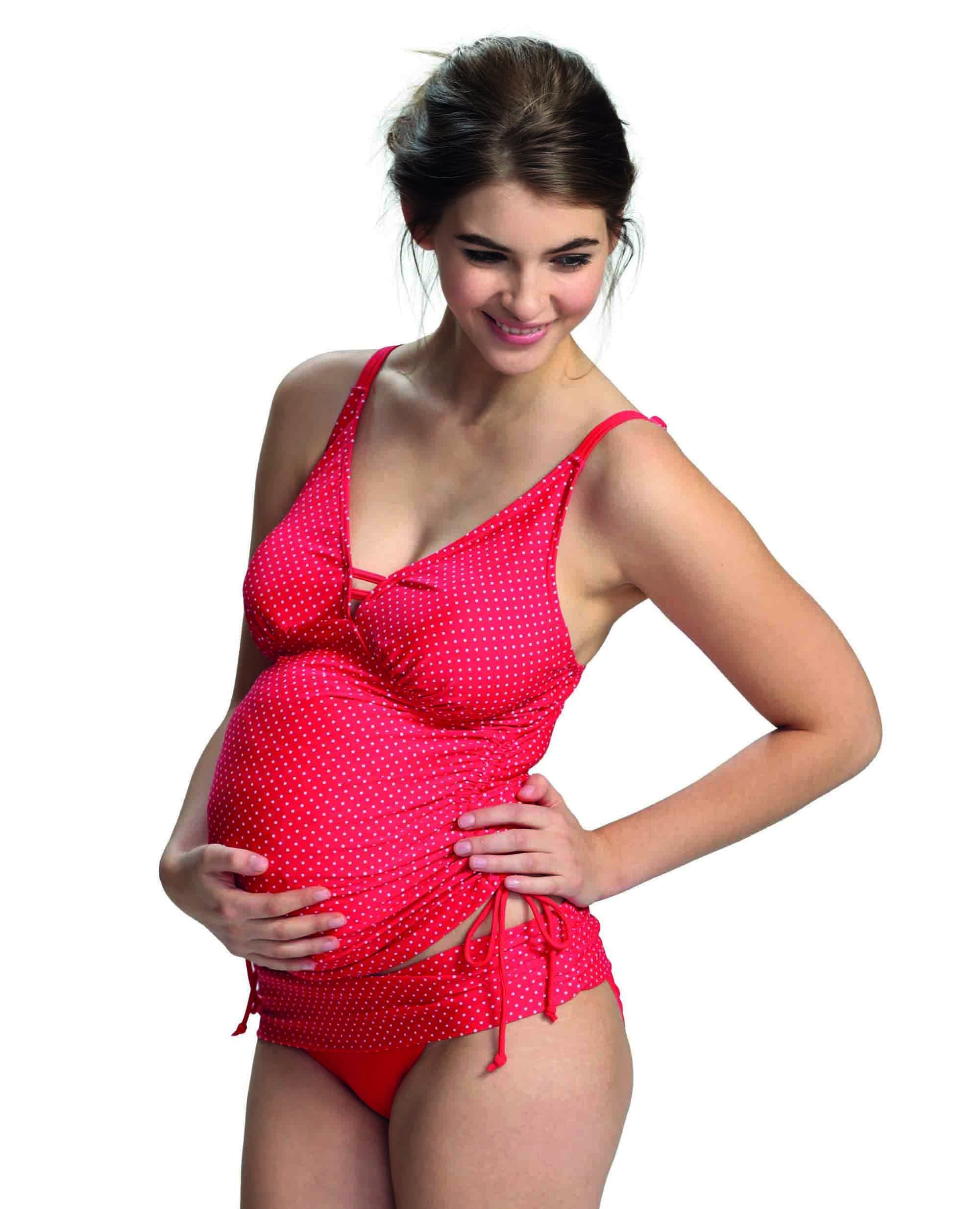 petit-amour-umstandsbademode-ava-tankini-rot-gepunktet-l image 1