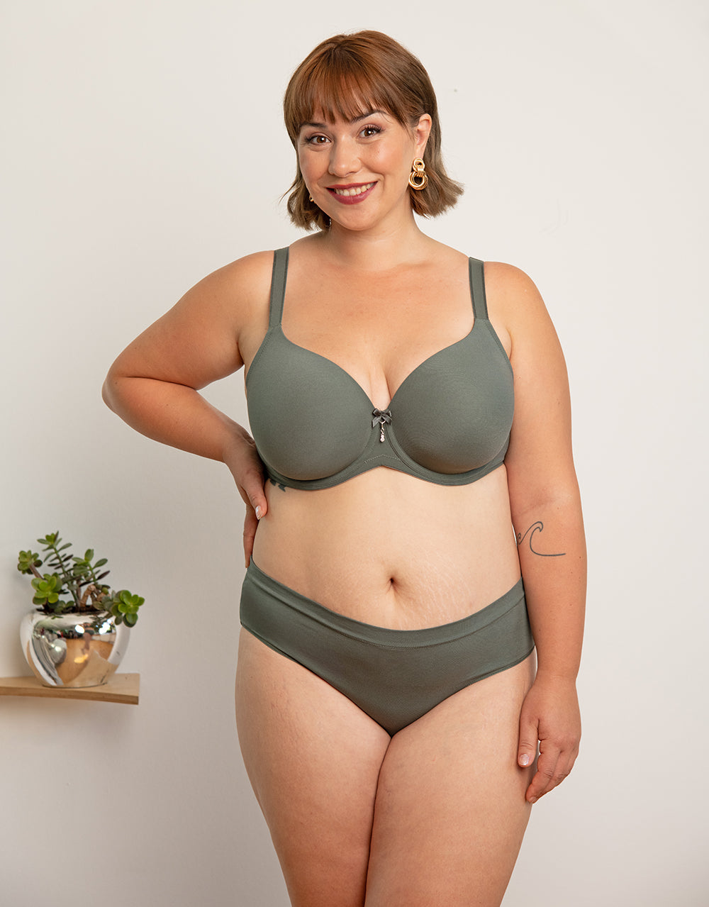 sugarshape-basic-olive-panty-baumwoll-slip-gr-n-bedeckend image 3