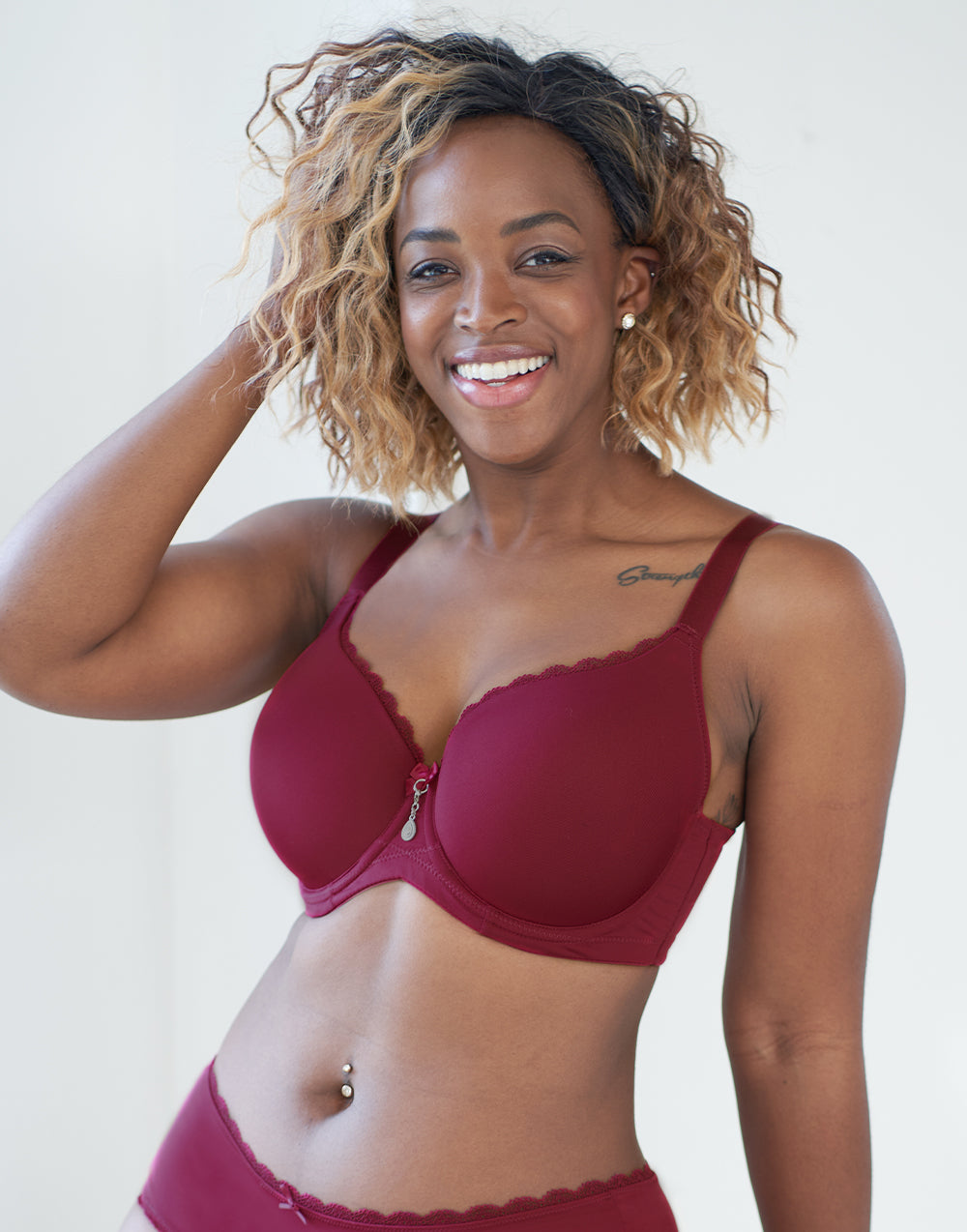 sugarshape-pure-bh-bordeaux-wattierter-t-shirt-bh image 2