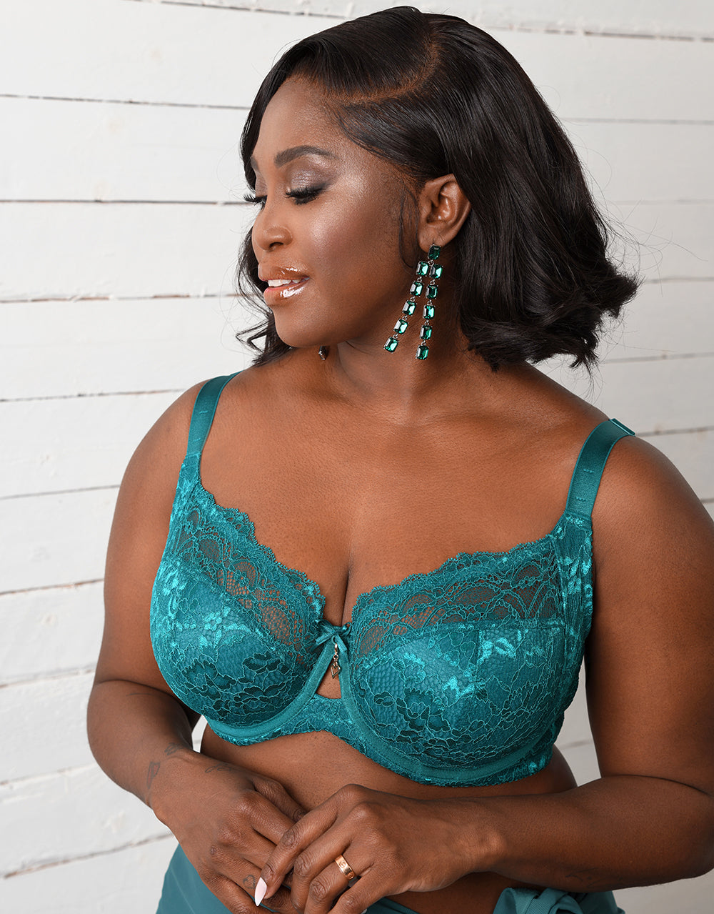 sugarshape-eliana-bh-satin-emerald-spitze-straps image 2