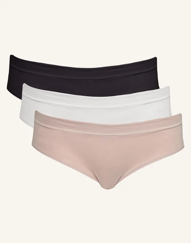 sugarshape-basic-panty-set-3x-cotton-slip-schwarz-wei-cappuccino image 1