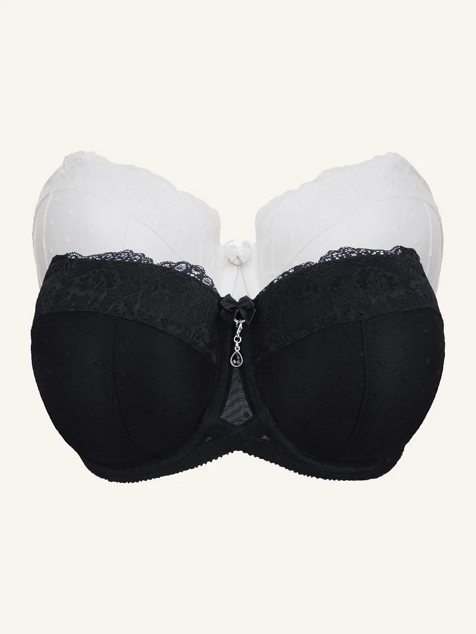 sugarshape-diamond-bh-set-ivory-black-multiway-2-teilig image 1