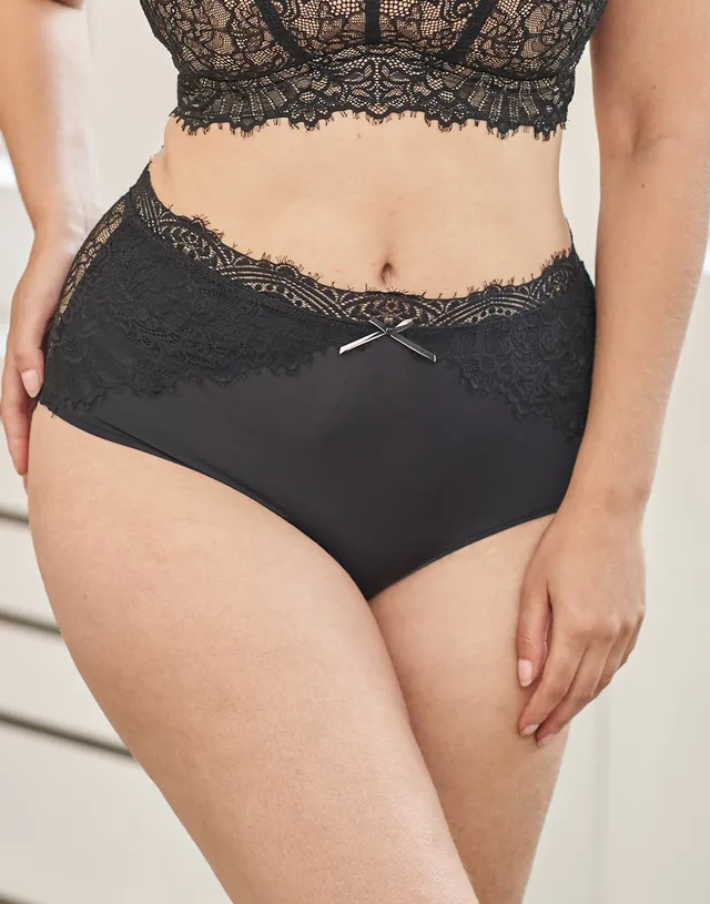 sugarshape-sophia-high-waist-panty-black-beige-spitze image 1