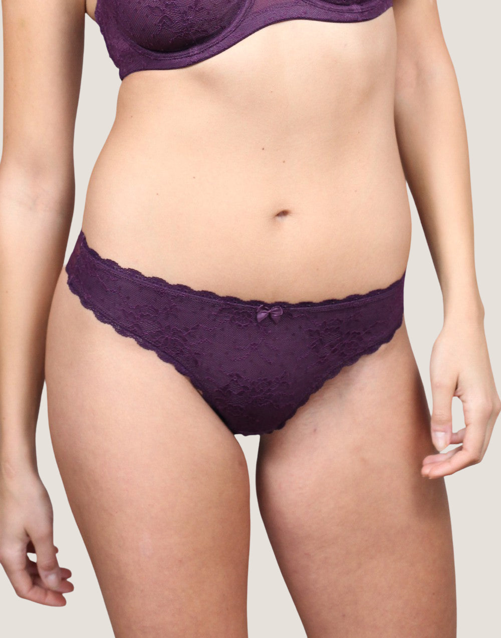 sugarshape-sienna-string-plum-spitze-baumwollzwickel image 1
