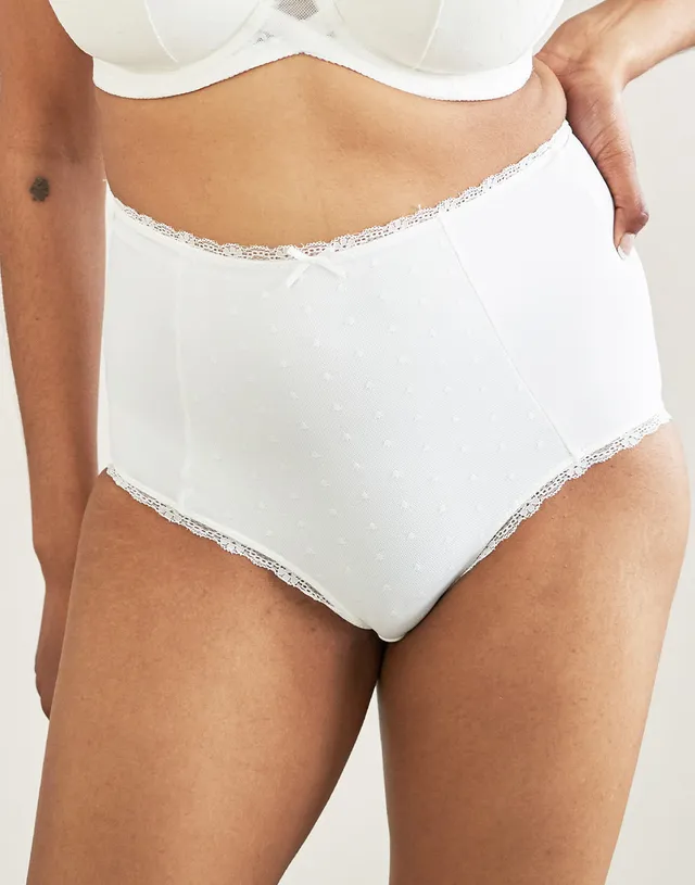 sugarshape-diamond-high-waist-panty-ivory-retro image 1