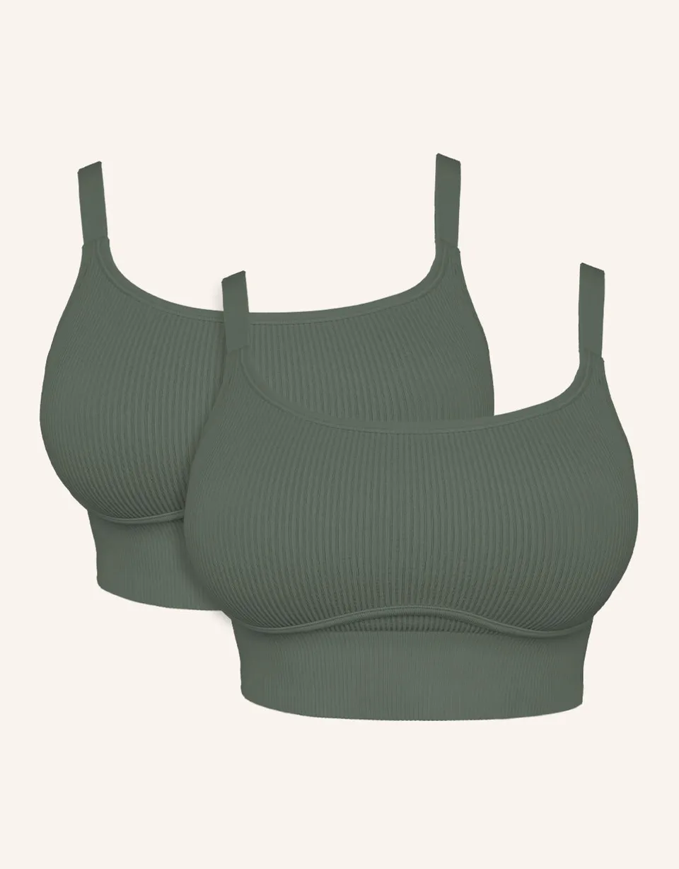 sugarshape-freeda-bustier-set-2x-olive-nahtlos-gr-70d image 1