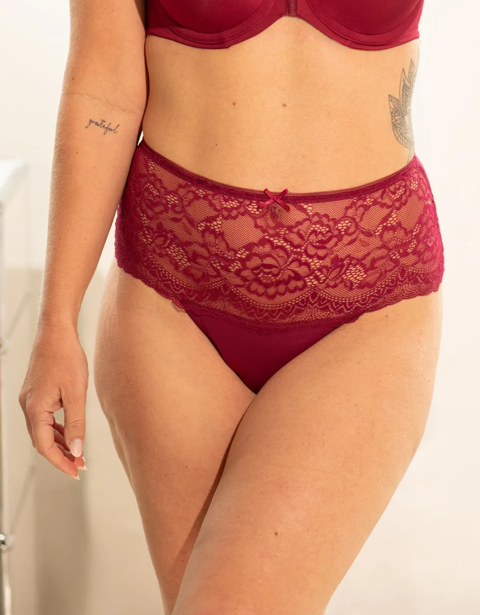 sugarshape-lace-basic-high-string-bordeaux-spitzentanga image 1