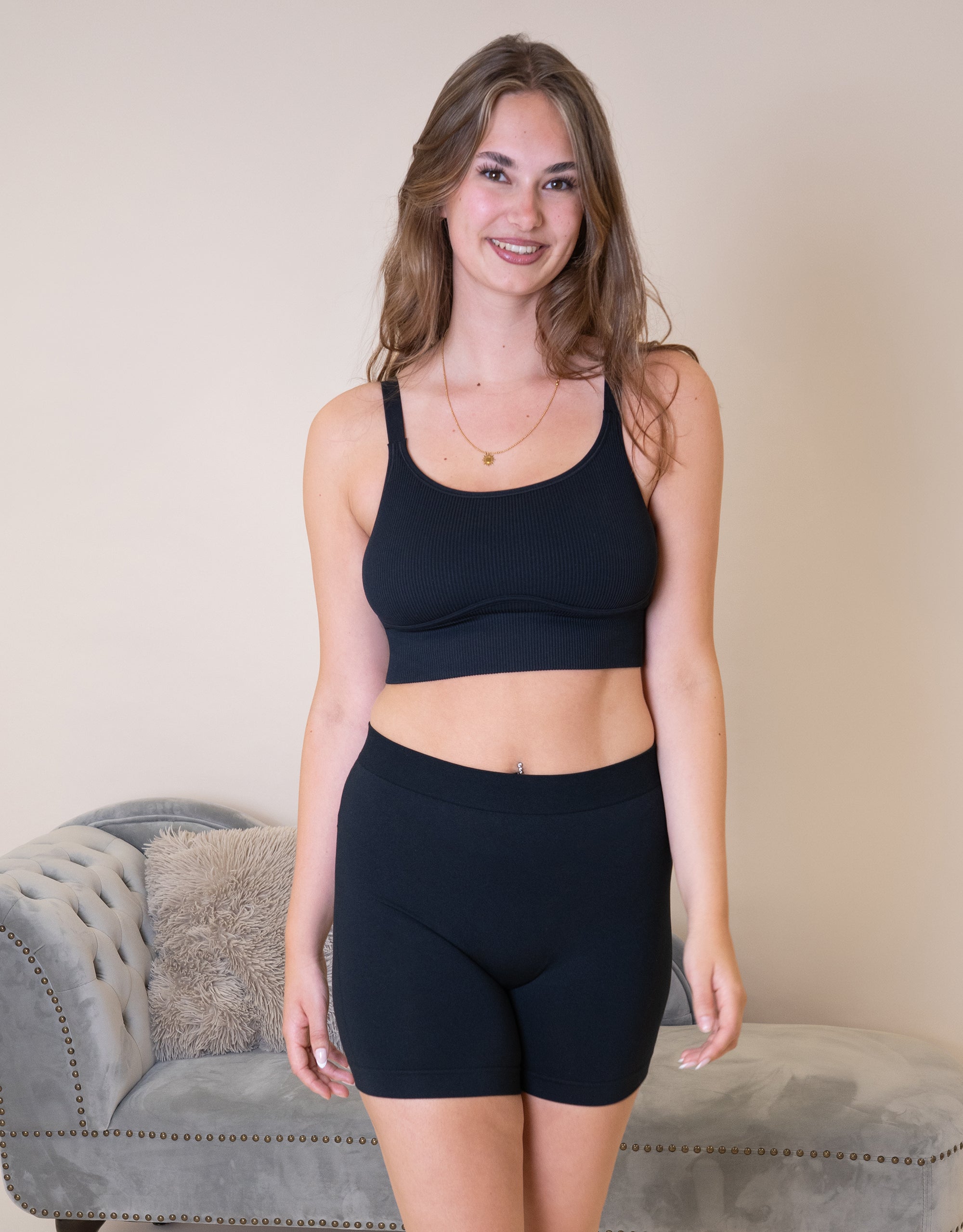 sugarshape-freeda-bamboo-high-waist-shorts-black-bambus image 3