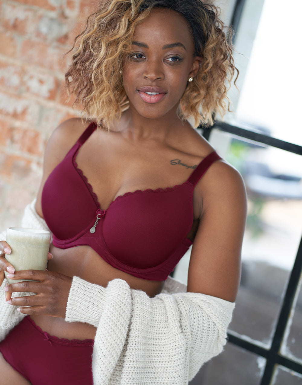sugarshape-pure-bh-bordeaux-wattierter-t-shirt-bh image 8
