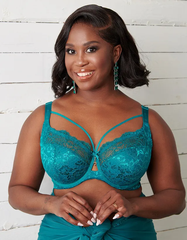 sugarshape-eliana-bh-satin-emerald-spitze-straps image 1