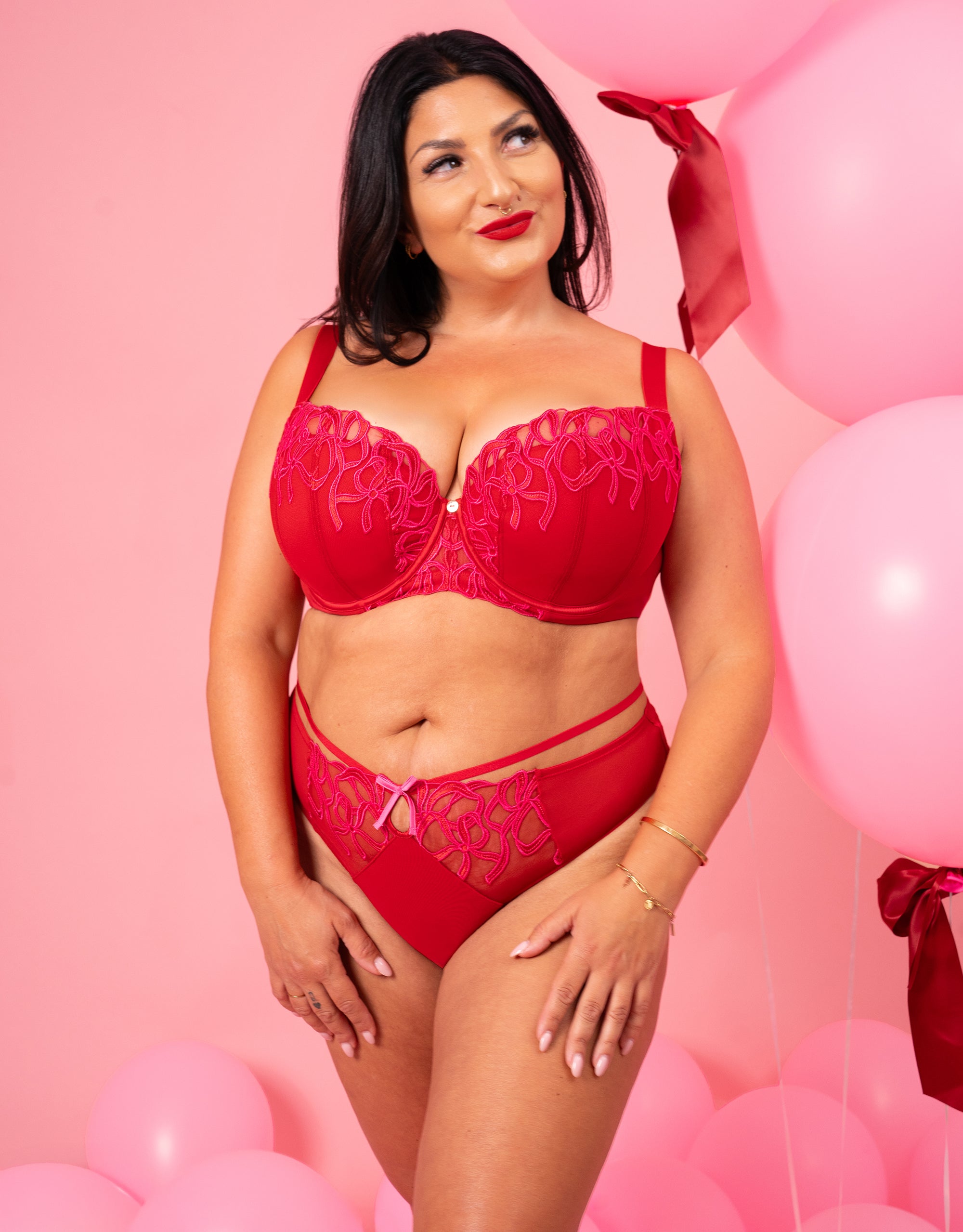 sugarshape-ch-rie-bh-red-pink-demi-mesh-70-105 image 3