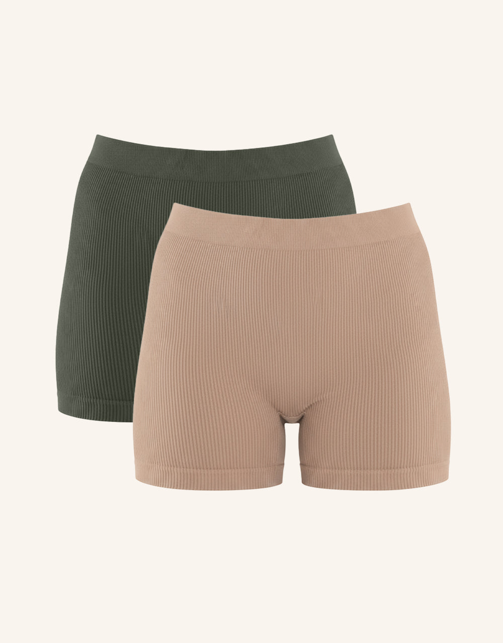 sugarshape-freeda-high-waist-shorts-2er-olive-taupe image 1