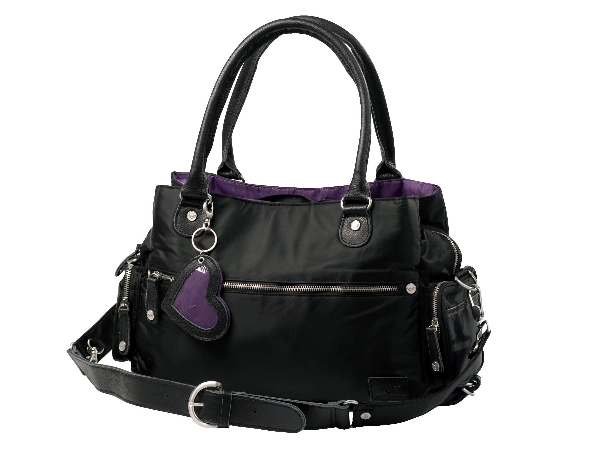 petit-amour-laila-black-wickeltaschen-set-nylon-leder-schwarz image 2
