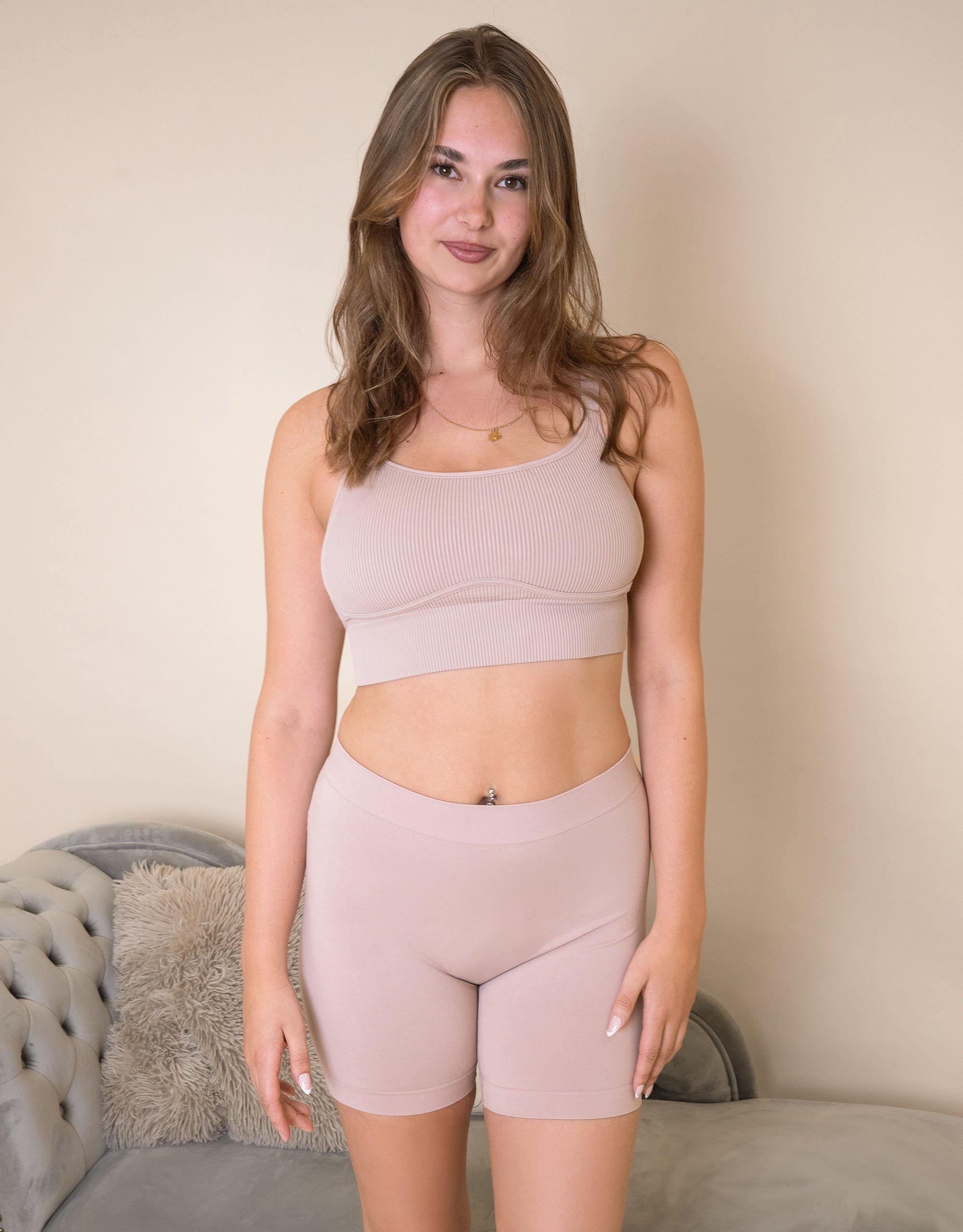 sugarshape-freeda-high-waist-shorts-taupe-bambus-4-gr-en image 3