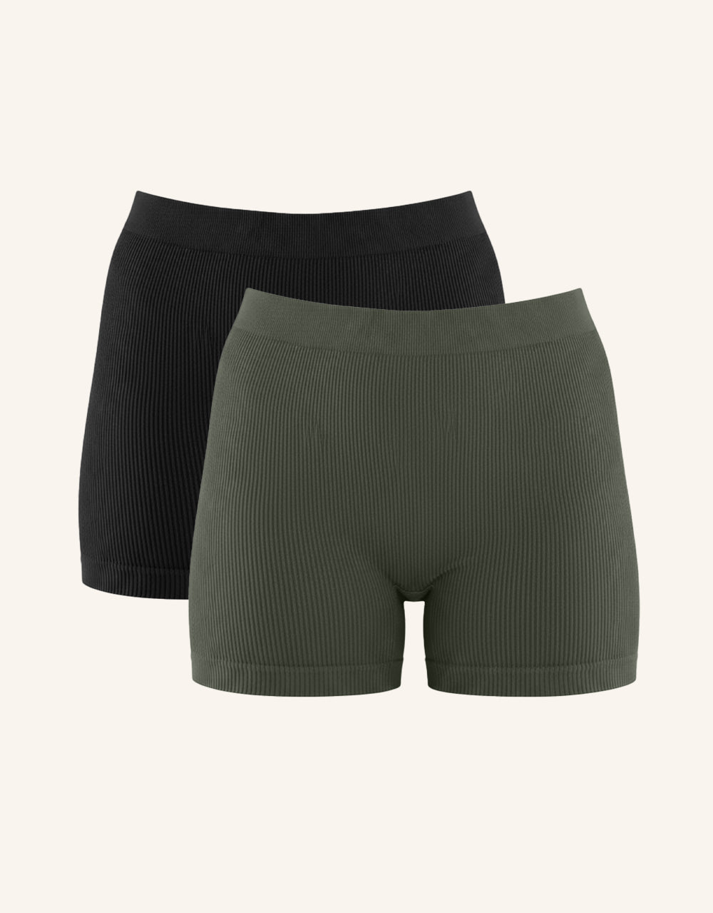 sugarshape-freeda-high-waist-shorts-2er-black-olive image 1