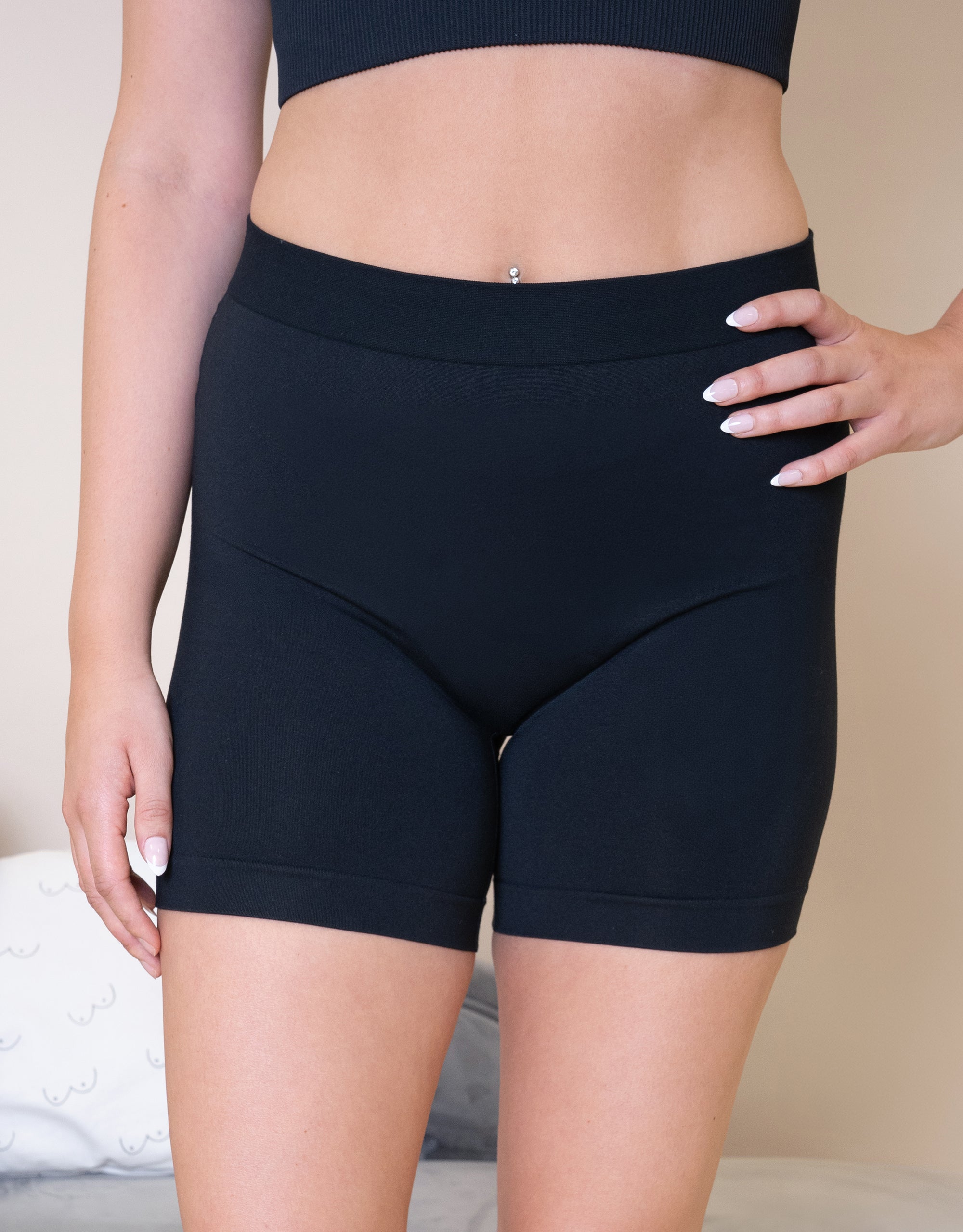 sugarshape-freeda-bamboo-high-waist-shorts-black-bambus image 1