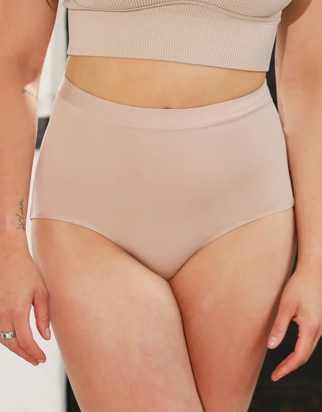 sugarshape-cozy-basic-high-waist-panty-sand-modal image 1