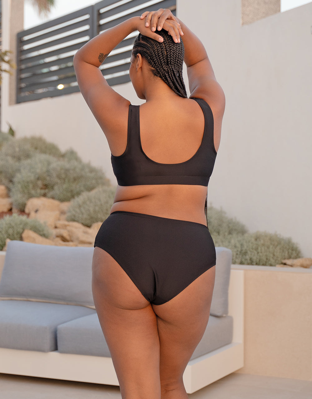 sugarshape-porto-bikini-panty-badehose-black-struktur image 8